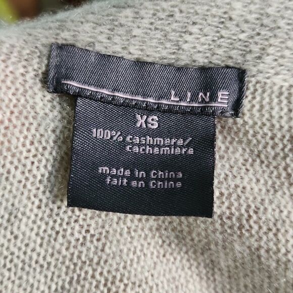 Line Lable Gray Cashmere Lagenlook Waterfall Open Cardigan Xs 21 - Picture 5 of 6